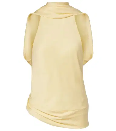 Simkhai Samira caped satin top | Thumbnail 1 Simkhai Samira caped satin top | Thumbnail 1