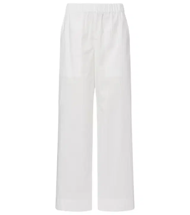Arden cotton-blend wide-leg pants