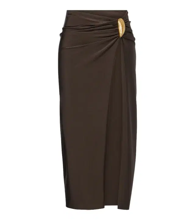 Eiana appliqué ruched midi skirt