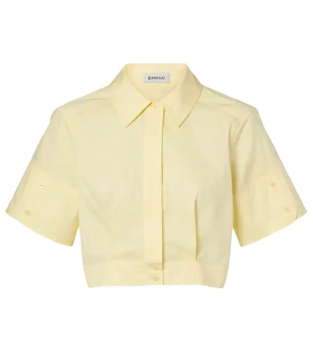 Simkhai Sabrina cotton-blend crop top