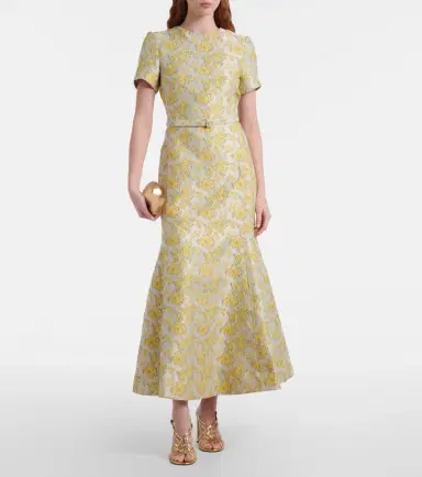 Simkhai Caraline floral jacquard cocktail dress | Thumbnail 3