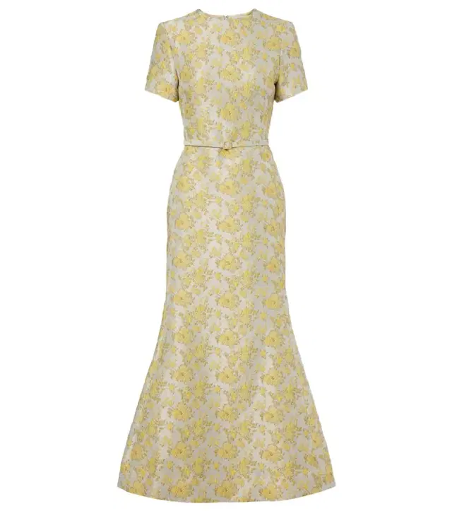Caraline floral jacquard cocktail dress