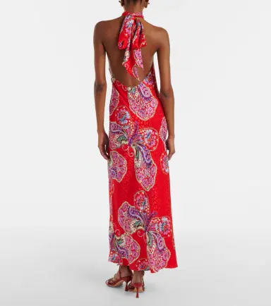 Rixo Maura printed halterneck maxi dress | Thumbnail 2