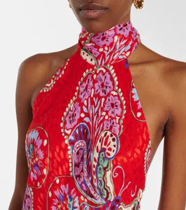 Rixo Maura printed halterneck maxi dress | Thumbnail 5