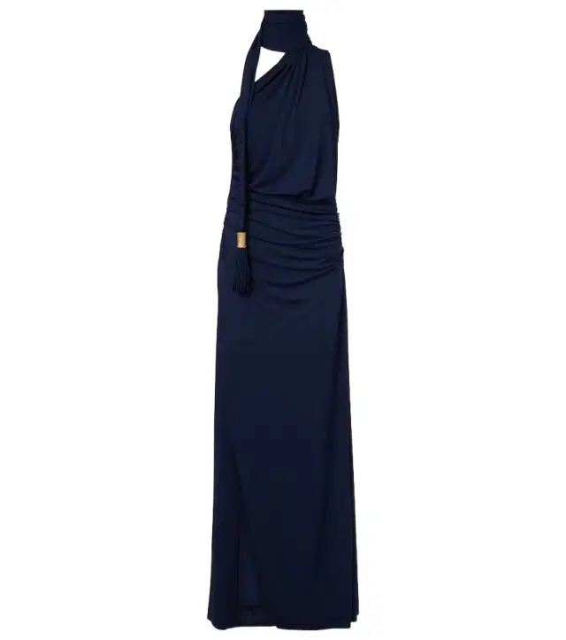 Moira draped scarf-detail jersey gown