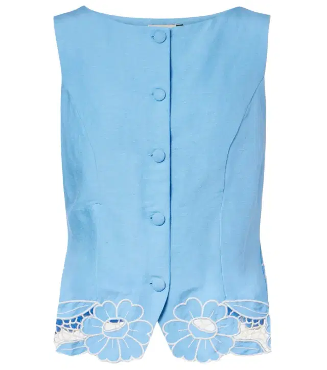 Rixo Lucca linen-blend vest