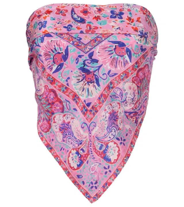 Rixo Menno printed silk top
