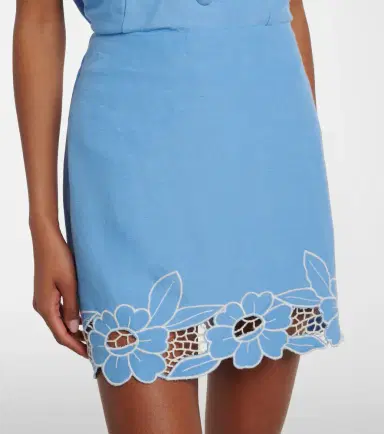 Rixo Nancye cutout linen-blend miniskirt | Thumbnail 5