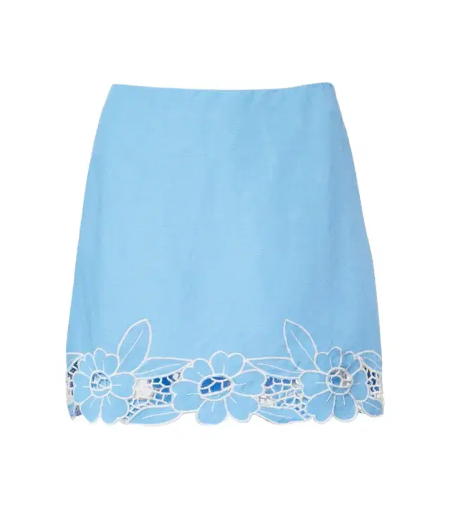 Rixo Nancye cutout linen-blend miniskirt