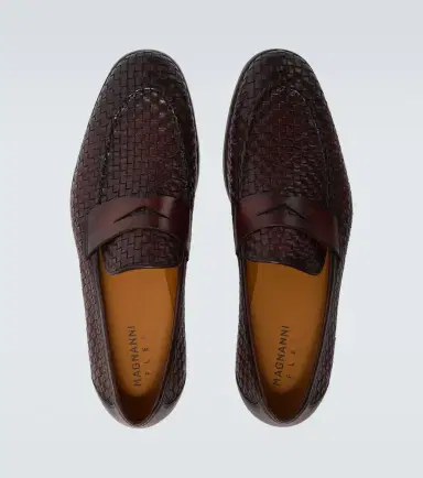 Magnanni Woven leather penny loafers | Thumbnail 3 Magnanni Woven leather penny loafers | Thumbnail 3