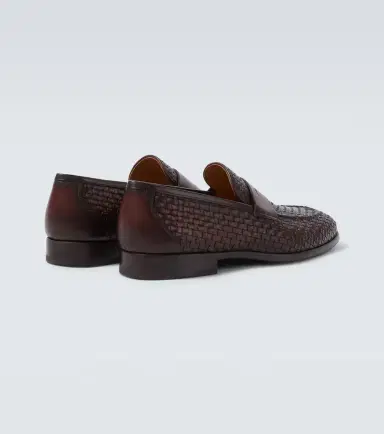 Magnanni Woven leather penny loafers | Thumbnail 4 Magnanni Woven leather penny loafers | Thumbnail 4