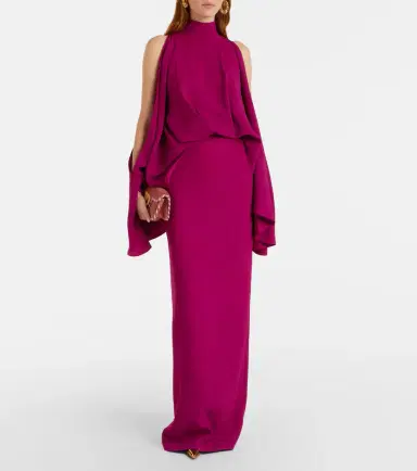 Taller Marmo Bacall draped crêpe cady gown | Thumbnail 3