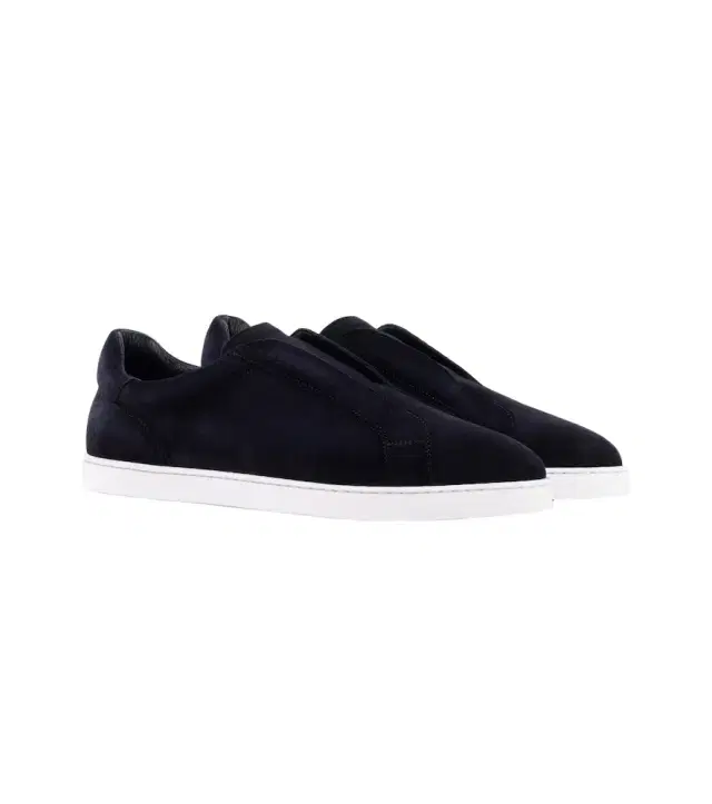 Open suede sneakers