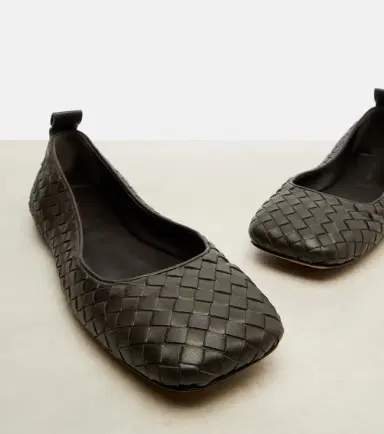 Bottega Veneta Charlotte Intrecciato leather ballet flats | Thumbnail 2