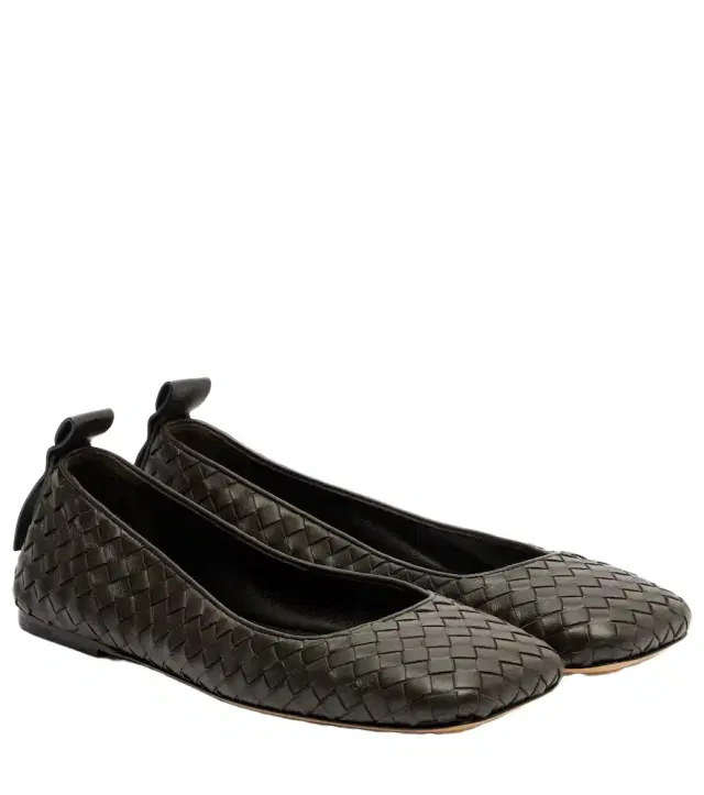 Bottega Veneta Charlotte Intrecciato leather ballet flats