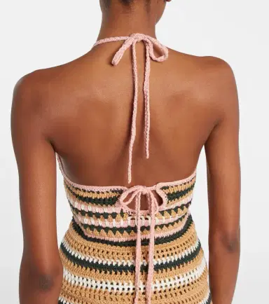The Upside Crochet halterneck cotton top | Thumbnail 4