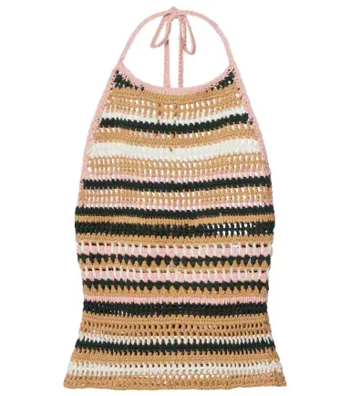 The Upside Crochet halterneck cotton top | Thumbnail 1