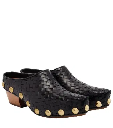 Bottega Veneta Gondola Intrecciato studded leather clogs | Thumbnail 1
