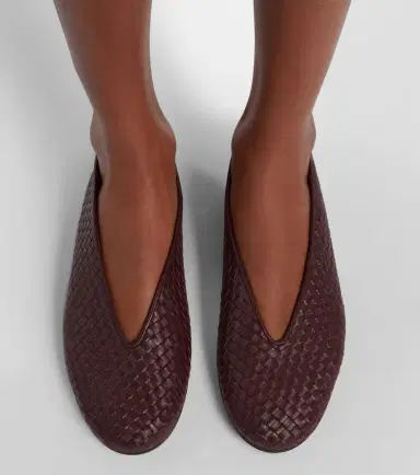 Bottega Veneta Rosa Intrecciato leather ballet flats | Thumbnail 6
