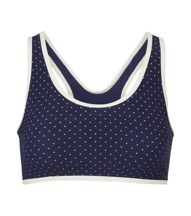 The Upside Spellbound Jade polka-dot sports bra