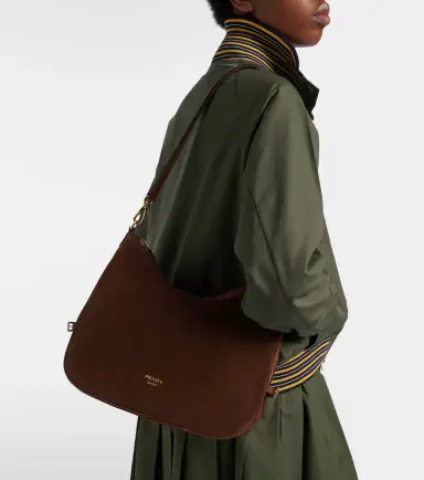 Prada Aimée Large suede shoulder bag | Thumbnail 5 Prada Aimée Large suede shoulder bag | Thumbnail 5