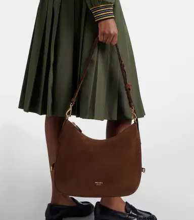 Prada Aimée Large suede shoulder bag | Thumbnail 7 Prada Aimée Large suede shoulder bag | Thumbnail 7