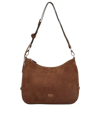 Prada Aimée Large suede shoulder bag | Thumbnail 1 Prada Aimée Large suede shoulder bag | Thumbnail 1