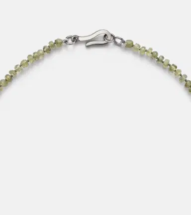 Ileana Makri 9kt white gold and sterling silver beaded necklace with garnets and diamonds | Thumbnail 2