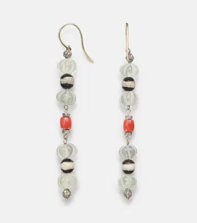 Ileana Makri 9kt gold and sterling silver earrings with gemstones | Thumbnail 2 Ileana Makri 9kt gold and sterling silver earrings with gemstones | Thumbnail 2