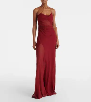 The Sei Sheer silk chiffon gown | Thumbnail 4
