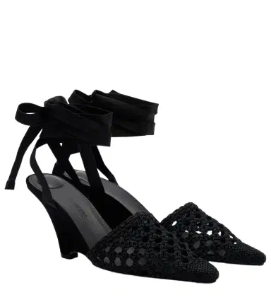 Jacquemus Woven raffia-effect wedges | Thumbnail 1 Jacquemus Woven raffia-effect wedges | Thumbnail 1