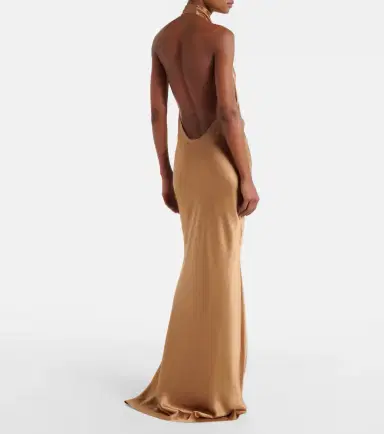 The Sei Halterneck silk satin gown | Thumbnail 2