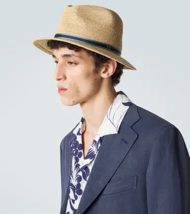 Borsalino Argentina crochet straw fedora | Thumbnail 3