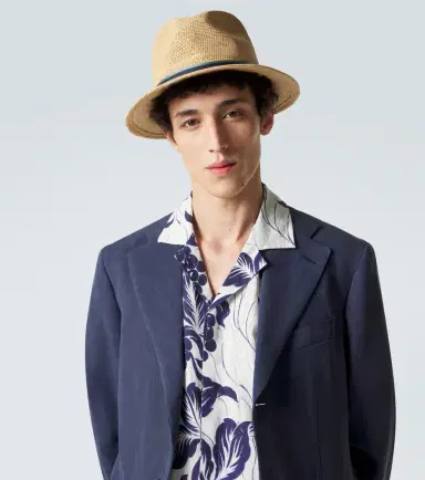 Borsalino Argentina crochet straw fedora | Thumbnail 4