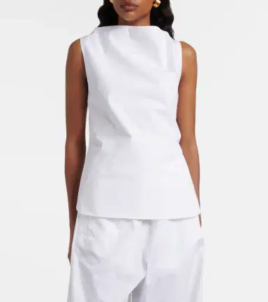 RÓHE Róhe Draped cotton-blend top | Thumbnail 4