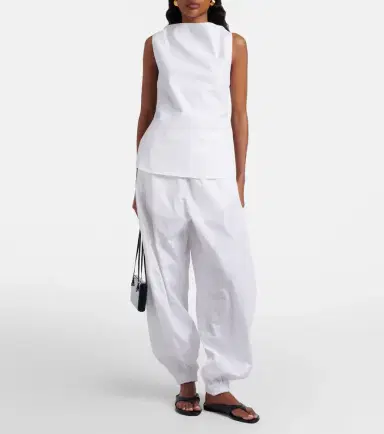 RÓHE Róhe Draped cotton-blend top | Thumbnail 5