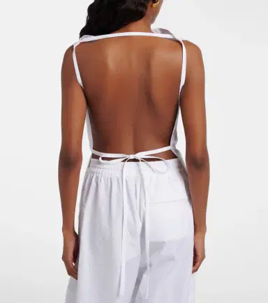 RÓHE Róhe Draped cotton-blend top | Thumbnail 6