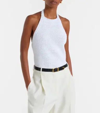 RÓHE Róhe Knitted halterneck cotton top | Thumbnail 2 RÓHE Róhe Knitted halterneck cotton top | Thumbnail 2