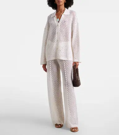 Jardin des Orangers Open-knit wool and cashmere wide-leg pants | Thumbnail 4 Jardin des Orangers Open-knit wool and cashmere wide-leg pants | Thumbnail 4