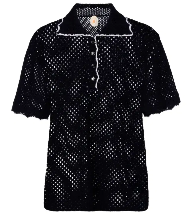 Jardin des Orangers Wool and cashmere polo sweater