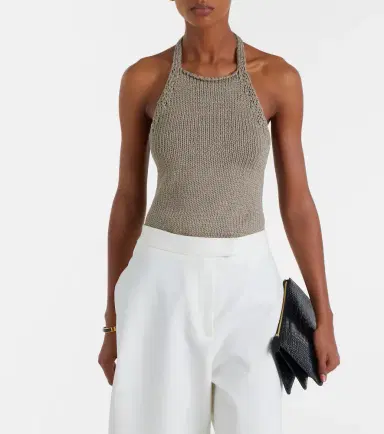 RÓHE Róhe Knitted halterneck cotton top | Thumbnail 7