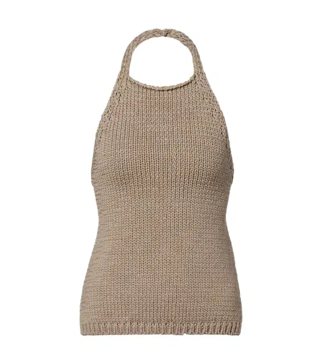 Róhe Knitted halterneck cotton top