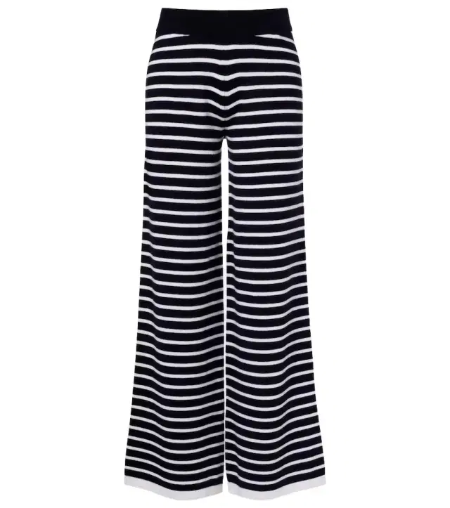 Jardin des Orangers Striped cashmere wide-leg pants