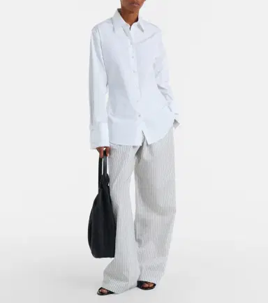 RÓHE Róhe Striped silk and cotton wide-leg pants | Thumbnail 3