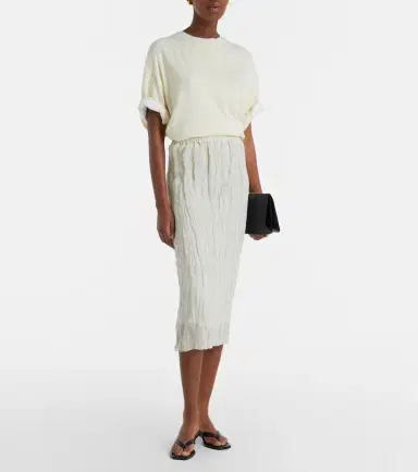 RÓHE Róhe Cotton-blend midi skirt | Thumbnail 4