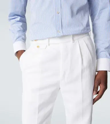dunhill Linen tapered pants | Thumbnail 4