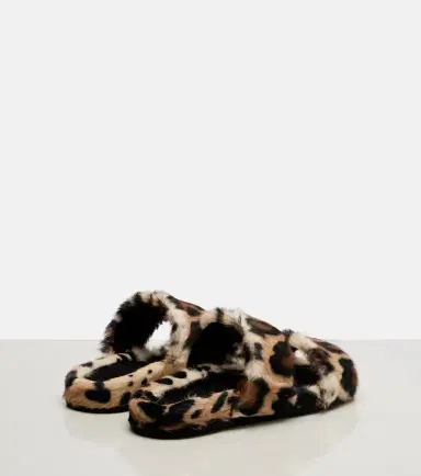 Dolce & Gabbana Leopard-print shearling slides | Thumbnail 4