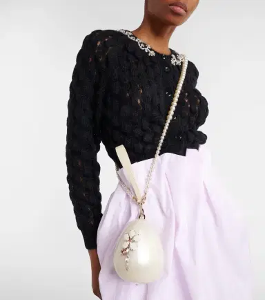 Simone Rocha Hare Pearl Egg embellished clutch | Thumbnail 5