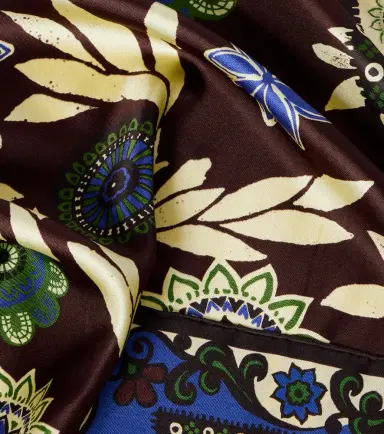 ALÉMAIS Alémais Floral silk satin scarf | Thumbnail 2