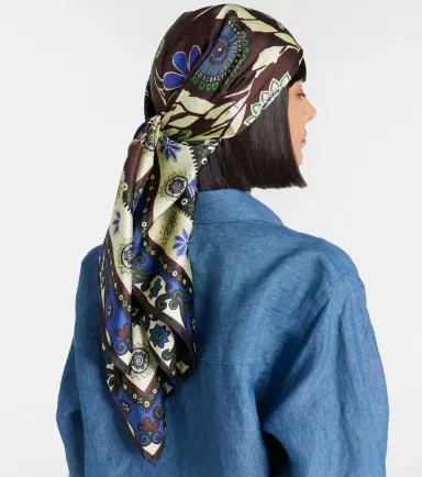 ALÉMAIS Alémais Floral silk satin scarf | Thumbnail 4